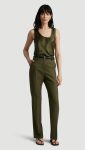 Straight Leg Trouser in Seasonless Wool | Pine Needle