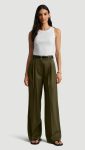 Pleated Trouser in Seasonless Wool | Pine Needle
