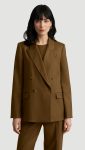 Peak Lapel Blazer in Seasonless Wool | Mushroom