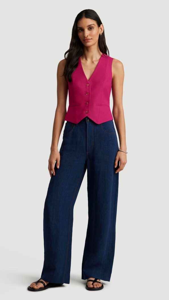 39_Waistcoat_in_Viscose_Linen_Twill_Fuchsia_2184