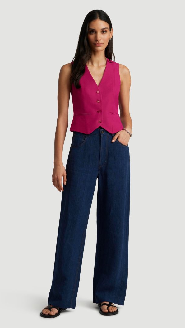 39_Waistcoat_in_Viscose_Linen_Twill_Fuchsia_2186