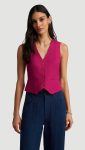 39_Waistcoat_in_Viscose_Linen_Twill_Fuchsia_2201