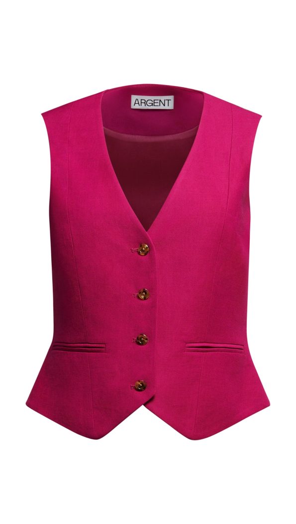 44_Waistcoat_in_Viscose_Linen_Twill_Fuchsia_0096
